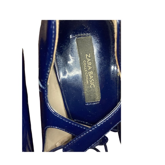 (SOLD) 🎊ZARA BASIC COLLECTION Blue Heel Shoes - Picture 5 of 13